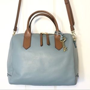 NWOT FOSSIL Sydney Blue Crossbody Satchel